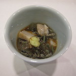 新ばし 星野 - じゅんさいと鮑　ポン酢