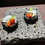 sincere - アミューズ⑤ アオリイカと炭