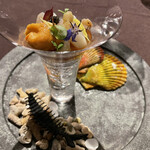 sincere - 北海道の海鮮とホワイトアスパラをパフェ風に