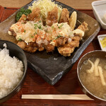 Yukemurino Sato Shokujidokoro - 自家製タルタルのサクサクチキン南蛮定食