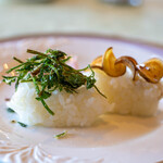 Restaurant Sanza - 2023.3 五郎兵衛米壽司（芹菜與朝鮮人參）