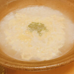 ふぐ良 ぶるーむ - この雑炊にポン酢を垂らして食す