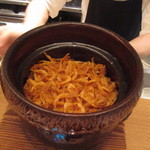 神保町 傳 - さっくさく桜海老と玉蜀黍ご飯（甲殻機動隊スペシャル）