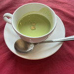 Okurakafeandoresutorammedhiko - 本日のスープはグリーンピースのポタージュ