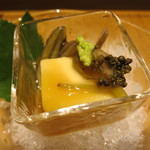 日本料理 みや  - 玉蜀黍豆腐　じゅんさい　とんぶり　鰹出汁餡かけ