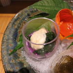 日本料理 みや  - 加賀野菜金時草お浸し　