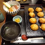 Sabou Himawari - 玉子焼きとミニ海鮮丼のセット
