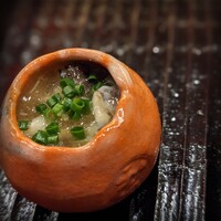 鎌倉 北じま - 鮟鱇に捨てる所無し。皮や胃袋を出汁酢ジュレで和えて。これ大好きです♪