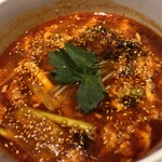 ``Yukkejang Soup'' with addictive spiciness and flavor