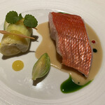 フランス料理 壺中天 - 綺麗な金目鯛で身も柔らか