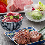 鉄板焼 けやき - 牛タン・特製肉飯・けやき厳選ステーキと共に「肉三昧コース」