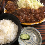 Sarashina - トンカツ定食(¥1,050) 味噌汁後から
