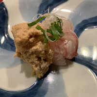 すし蓑 - あん肝裏漉し　と　平目