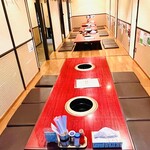 Sumibi Yaki Sakedokoro Yakiya - 仕切りを外して大人数ご利用可能完全個室