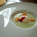 手打ち蕎麦とフレンチの やな木 - ＜2013年7月＞メロンスープとマスカルポーネのアイス