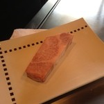 鉄板焼ステーキ 一ッ葉ミヤチク - H25.7  グランドチャンピオン牛 都城市 畑中氏生産のロース