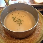 鉄板焼ステーキ 一ッ葉ミヤチク - H25.7  牛蒡のスープ