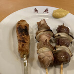 鳥辰 - つくね　鶏　砂肝