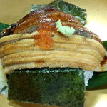 すしごはん 馬ん場 - うなぎと穴子のハーフ＆ハーフ丼（アップ）