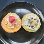 ハーブカフェYKガーデン - マフィン(ブラックベリー&ストロベリーとお茶)