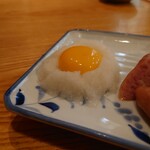 やぶ善 - 黄身 on 大根おろし。