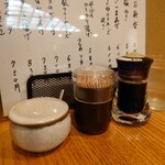 やぶ善 - 卓上調味料。