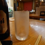 やぶ善 - キンキンのグラス。