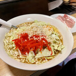 舞留土 - 紅生姜もんじゃ＋豚バラ（大盛り）