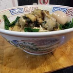 塩そば専門店 桑ばら - 鴨魔人脂の牡蠣ニラ和えそば