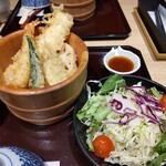 Ohitsugohan Shirokujichuu - 天ぷらおひつごはんサラダセット
