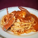 ヨーロッパ食堂 - 渡りガニのトマトクリームソース