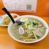 たごさく - こってりラーメンAセット（半炒飯）