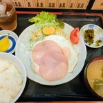 なかよし - 気まぐれエッグ定食はハムエッグでした
