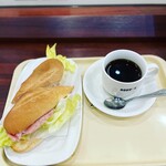 ドトールコーヒーショップ - ミラノサンドAとアメリカン