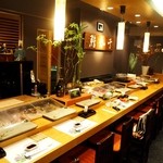 千春鮨 - カウンター席