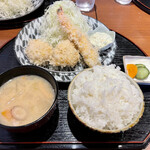 揚げもの処 かつひろ - ミックスかつ定食…1650円