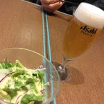 大喜楼 - サラダ＆＋300円でランチビール