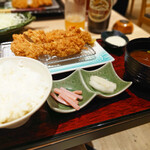 Tonkatsu Shinjuku Saboten - 大粒カキフライとかつ盛り合わせ御膳