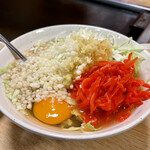 舞留土 - 紅生姜もんじゃ＋チーズ（大盛り）