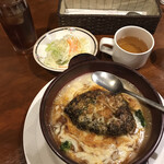 東京カフェレストラン フレスカ - ハンバーグドリア1350円+大盛250円