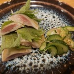 手打そば わたる - 鰺の酢〆