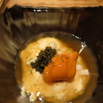 虎白 - 先付け　生湯葉　長芋　雲丹