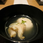 虎白 - ばい貝　白ごま豆腐　花山椒