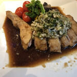 中国料理 旬輝 - メイン(油淋鶏&春野菜)