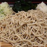 蕎麦たかね - 蕎麦たかね 茅場町店 ざるそば 刻みネギ・若芽・大根おろしはセルフ調達