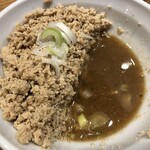 麺屋鈴春 - 鶏豚魚つけ麵＋鶏挽肉丼