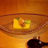 銀座ささ花 - 先付のトウモロコシの豆腐