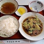 Juu Kei - レバー炒め定食 (ご飯大盛)  800円 (+100円)