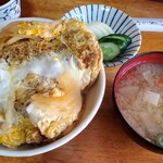 花とく - カツ丼定食　お新香豚汁