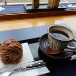 茶屋たまき - モンブラン＆コーヒー：880円